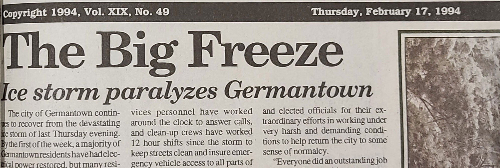 Big Freeze in Germantown
