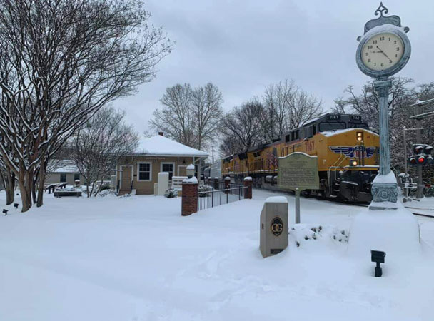 Depot during the winter