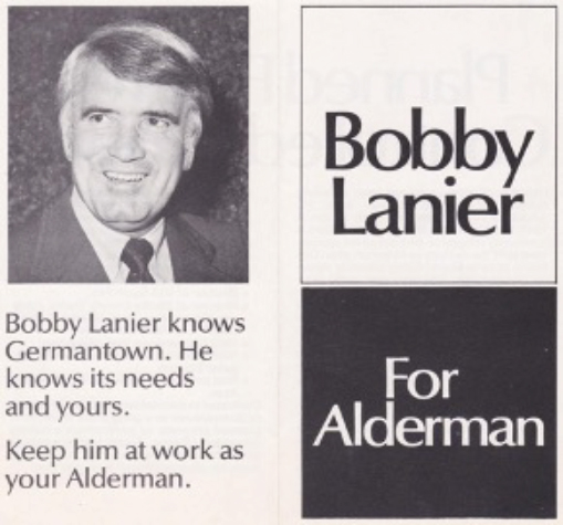 Bobby Lanier ad for Alderman, 1974