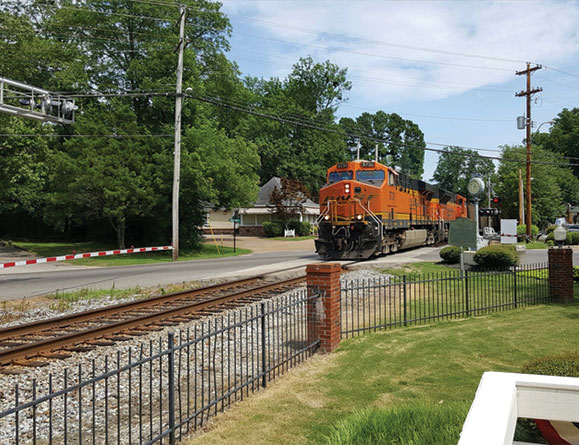 Train Passing by Depot 2021