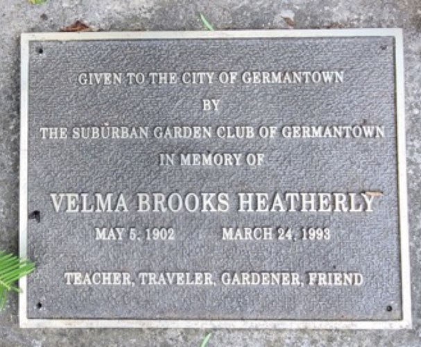The Velma Heatherly Memorial Fountain and Mediation Garden