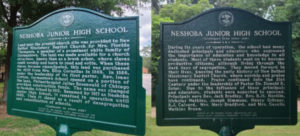 Neshoba School Marker Shelby County Historical Commission