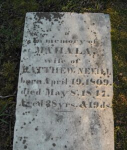 Mahala, wife of Matthew Nevill